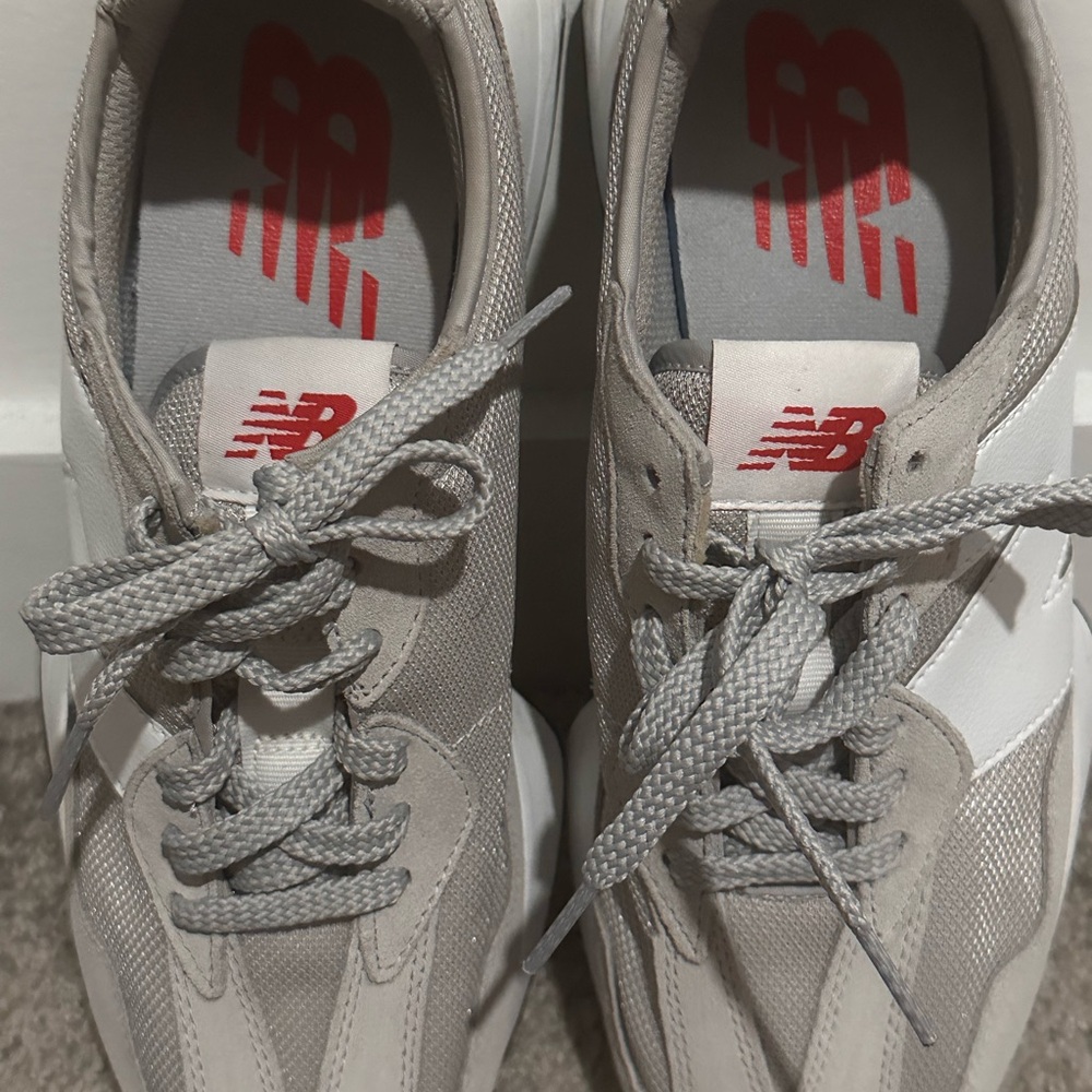 New Balance Gray and White Sneakers